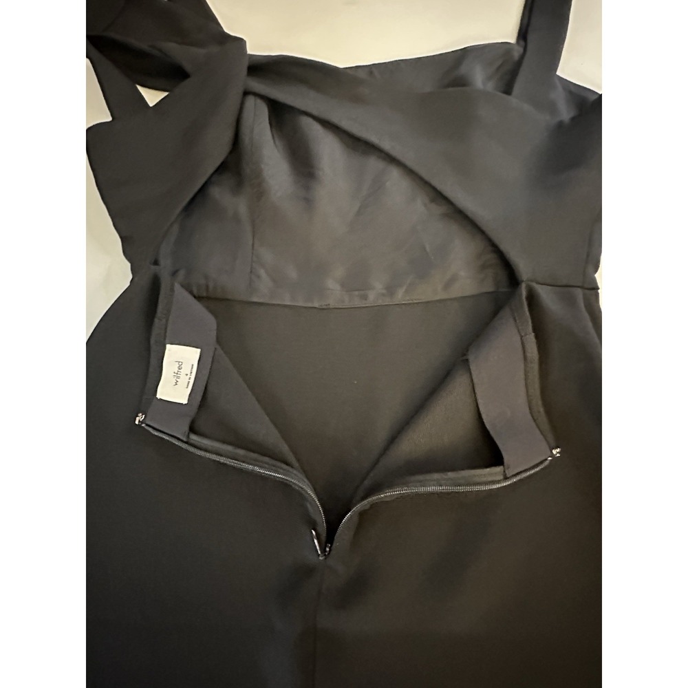 Aritzia Wilfred Aperature Tie-Back Black Noir Mini Dress Size 4‎ - Picture 13 of 14